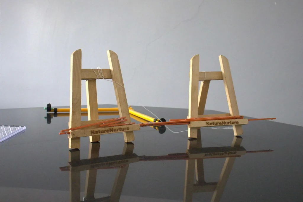 Art room with easels at Brigade Public School, Gurramguda campus