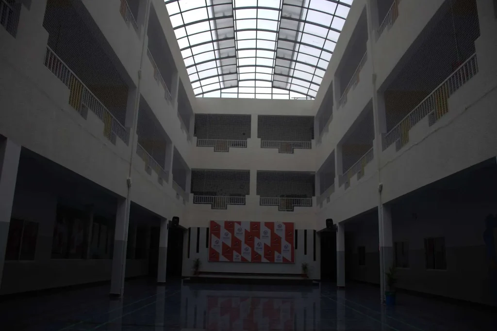Atrium with skylight at Brigade Public School, Gurramguda campus