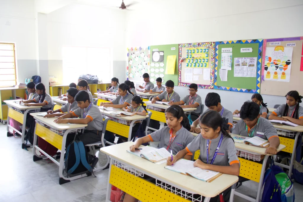 Primary classroom at Brigade Public School, Gurramguda campus