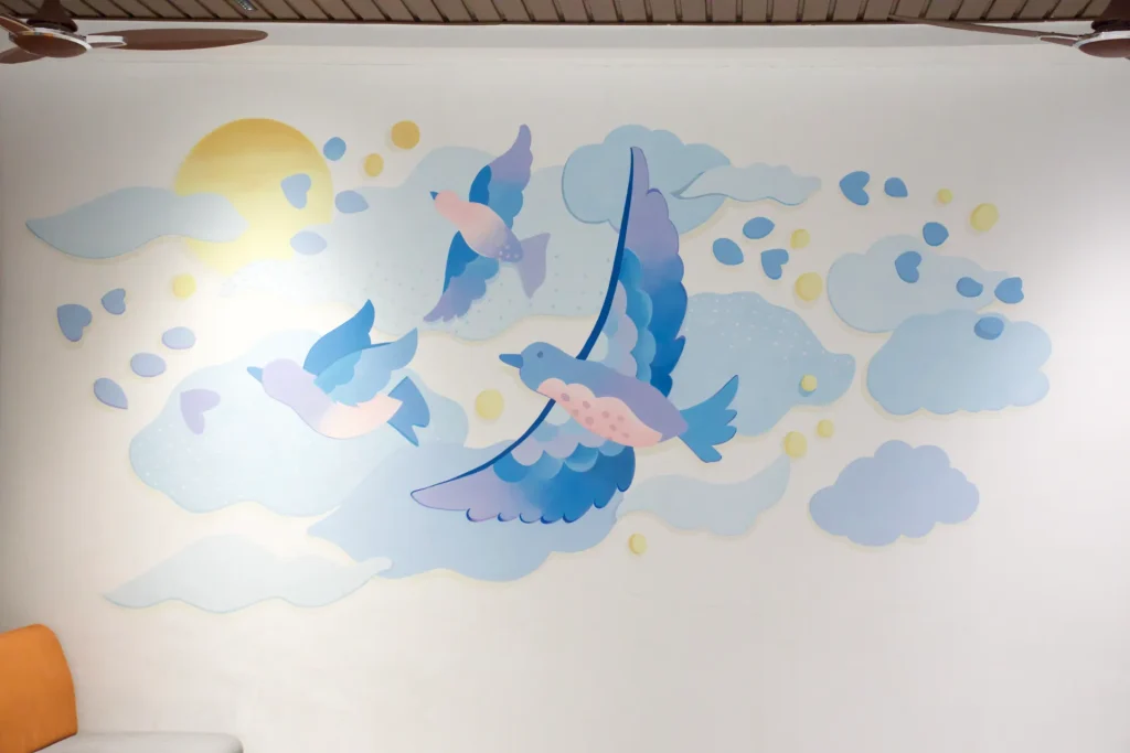 Pre-primary wall mural at Brigade Public School, Gurramguda campus