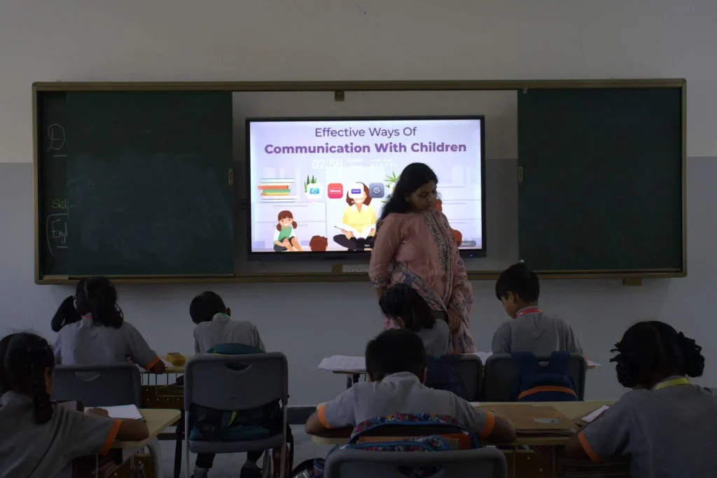 Smart classroom session at Brigade Public School, Gurramguda campus