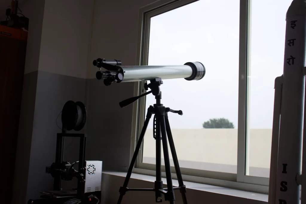 Telescope for astronomy learning at Brigade Public School, Gurramguda campus